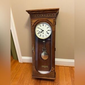 Authentic Howard Miller Westminster Chime Wooden Clock Wall